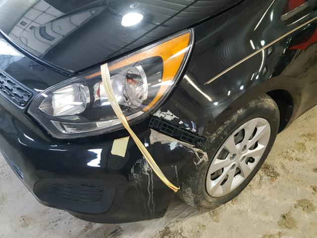 KNADM5A33D6301003 - 2013 KIA RIO LX Սև լուսանկար 9
