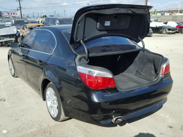 WBANA53515B863227 - 2005 BMW 525 I BLACK photo 3