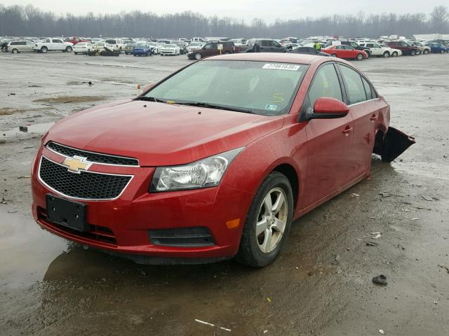 1G1PF5S94B7226227 - 2011 CHEVROLET CRUZE LT BURGUNDY photo 2