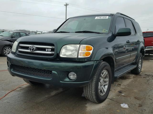 5TDZT38A23S201347 - 2003 TOYOTA SEQUOIA LI GREEN photo 2