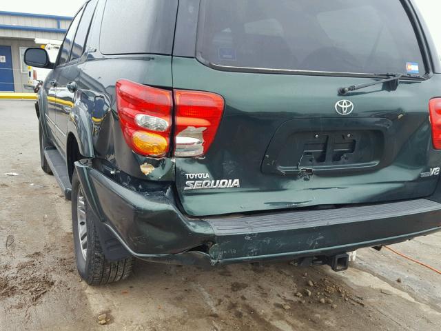 5TDZT38A23S201347 - 2003 TOYOTA SEQUOIA LI GREEN photo 9