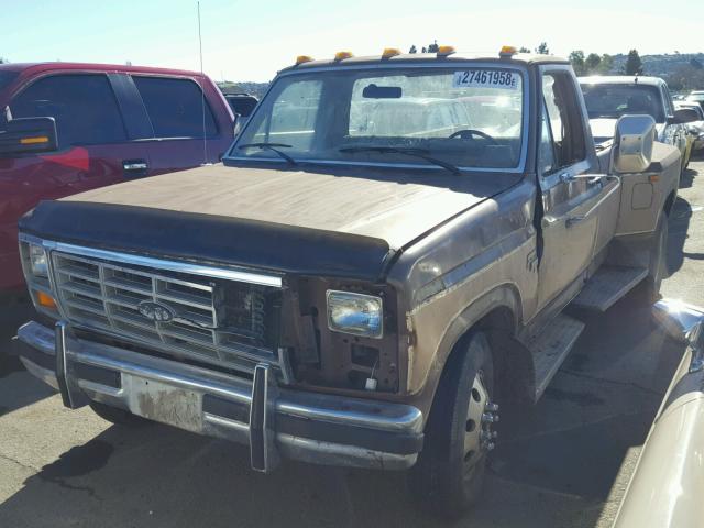 1FTJF351XEPA50991 - 1984 FORD F350 BROWN photo 2