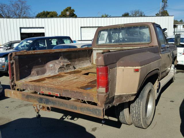 1FTJF351XEPA50991 - 1984 FORD F350 BROWN photo 4