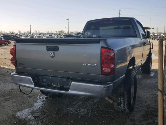 1D7HU16PX7J512067 - 2007 DODGE RAM 1500 S GRAY photo 4