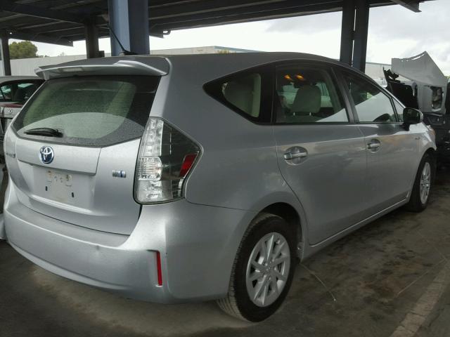 JTDZN3EU3C3131836 - 2012 TOYOTA PRIUS V SILVER photo 4