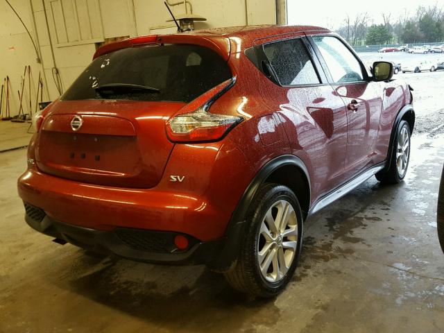 JN8AF5MR4GT608786 - 2016 NISSAN JUKE S RED photo 4