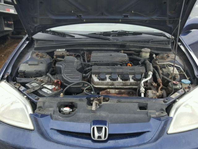 1HGEM229X2L058962 - 2002 HONDA CIVIC EX BLUE photo 7