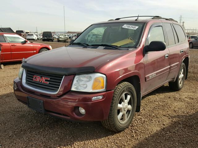 1GKDT13S452100677 - 2005 GMC ENVOY BURGUNDY photo 2