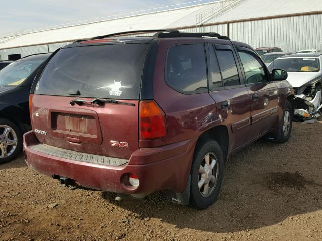 1GKDT13S452100677 - 2005 GMC ENVOY BURGUNDY photo 4