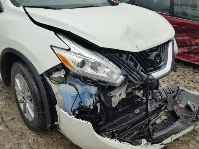 5N1AZ2MH9GN152860 - 2016 NISSAN MURANO S WHITE photo 9