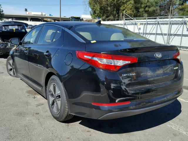 KNAGM4AD6C5035769 - 2012 KIA OPTIMA HYB BLACK photo 3