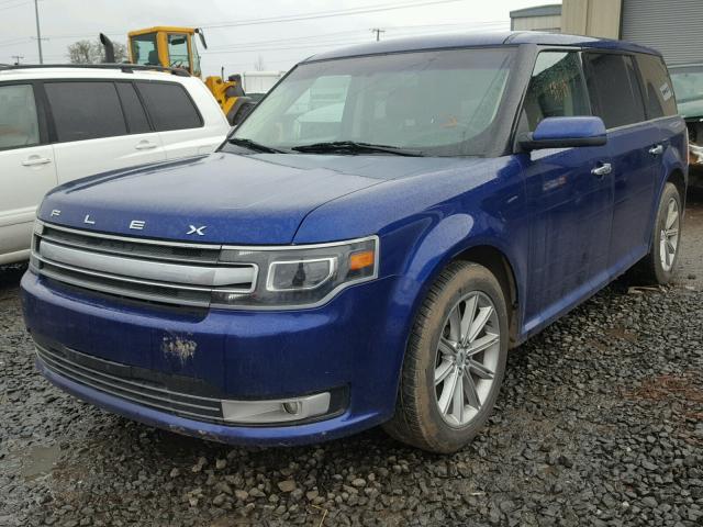 2FMHK6D81DBD08116 - 2013 FORD FLEX LIMIT BLUE photo 2