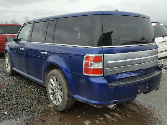 2FMHK6D81DBD08116 - 2013 FORD FLEX LIMIT BLUE photo 3