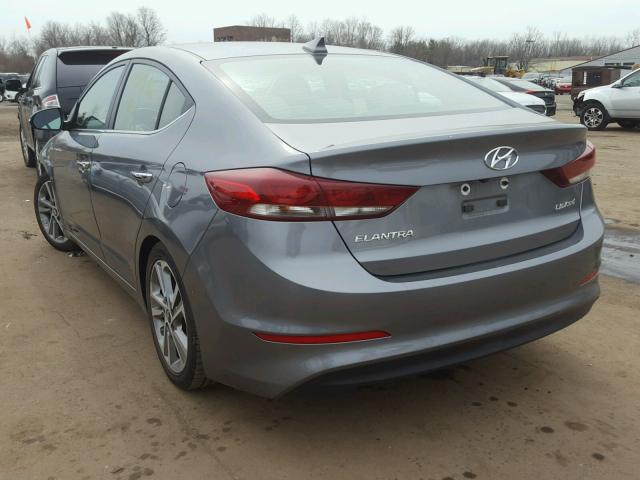 KMHD84LF5HU135458 - 2017 HYUNDAI ELANTRA SE CHARCOAL photo 3