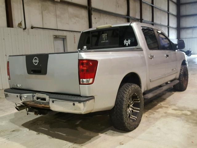 1N6AA07B55N508447 - 2005 NISSAN TITAN XE GRAY photo 4