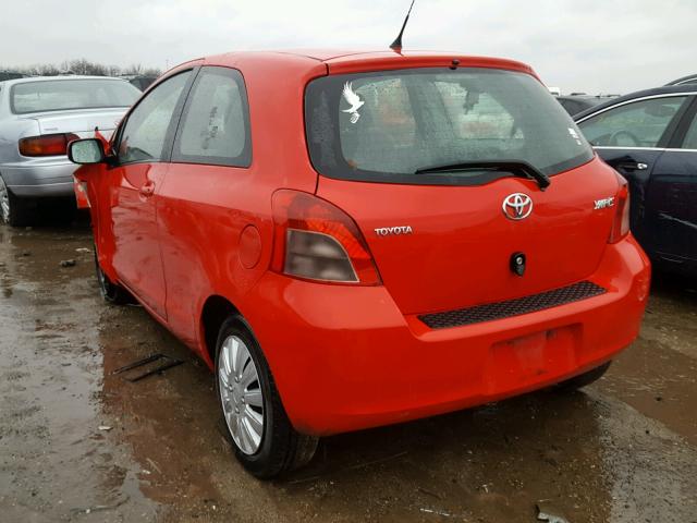 JTDJT923885168958 - 2008 TOYOTA YARIS RED photo 3