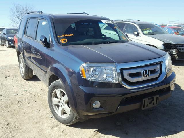 5FNYF4H64BB073409 - 2011 HONDA PILOT EXL BLUE photo 1