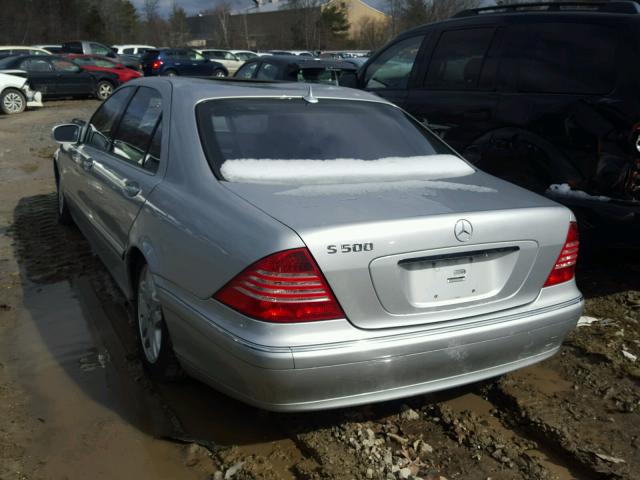 WDBNG75J43A319622 - 2003 MERCEDES-BENZ S 500 SILVER photo 3