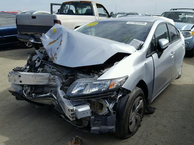 2HGFB2F57FH514971 - 2015 HONDA CIVIC LX SILVER photo 2