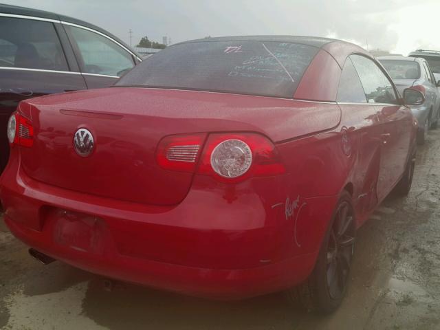 WVWDA71F37V030861 - 2007 VOLKSWAGEN EOS 2.0T S RED photo 4