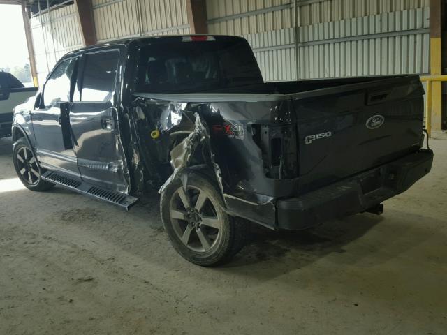 1FTEW1EF8FKD46611 - 2015 FORD F150 SUPER BLACK photo 3