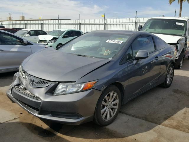 2HGFG3B86CH508758 - 2012 HONDA CIVIC EX GRAY photo 2