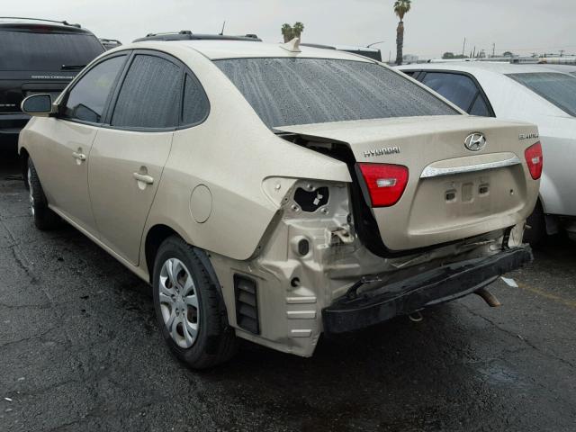 KMHDU4AD0AU068187 - 2010 HYUNDAI ELANTRA BL GOLD photo 3