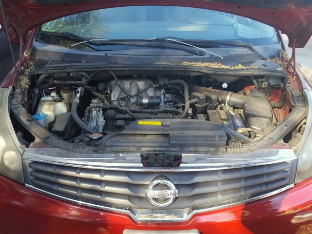 5N1BV28U07N126039 - 2007 NISSAN QUEST S RED photo 7