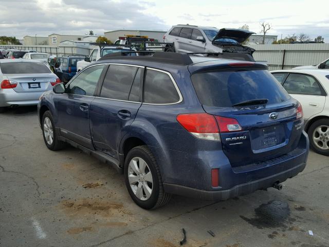 4S4BRBLC6A3330110 - 2010 SUBARU OUTBACK 2. BLUE photo 3