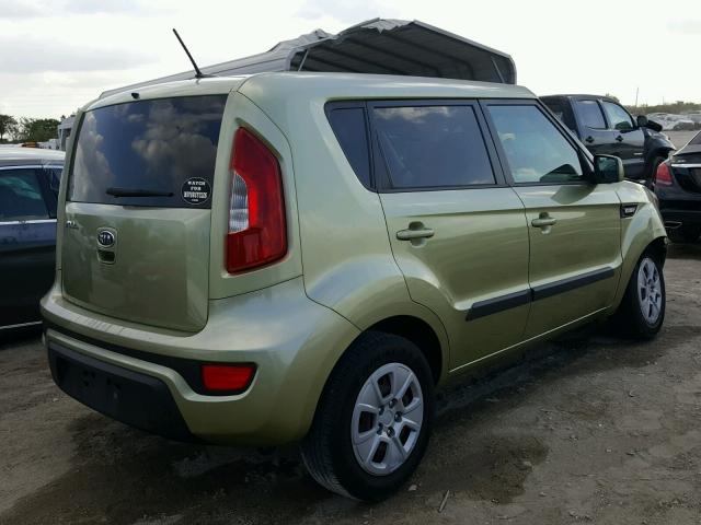 KNDJT2A56C7481403 - 2012 KIA SOUL GREEN photo 4