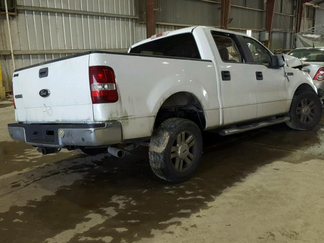 1FTRW12W18FA52162 - 2008 FORD F150 SUPER WHITE photo 4