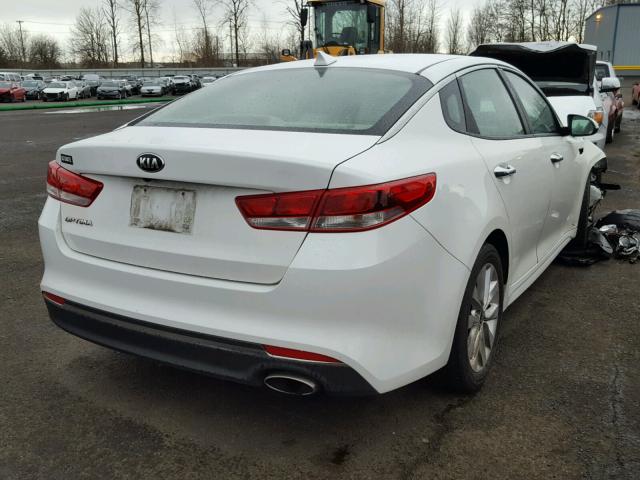 5XXGT4L31GG018633 - 2016 KIA OPTIMA LX WHITE photo 4