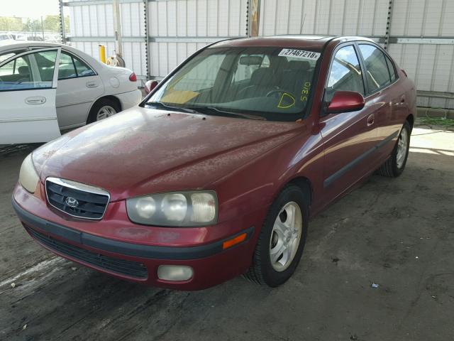 KMHDN45D73U645310 - 2003 HYUNDAI ELANTRA GL RED photo 2