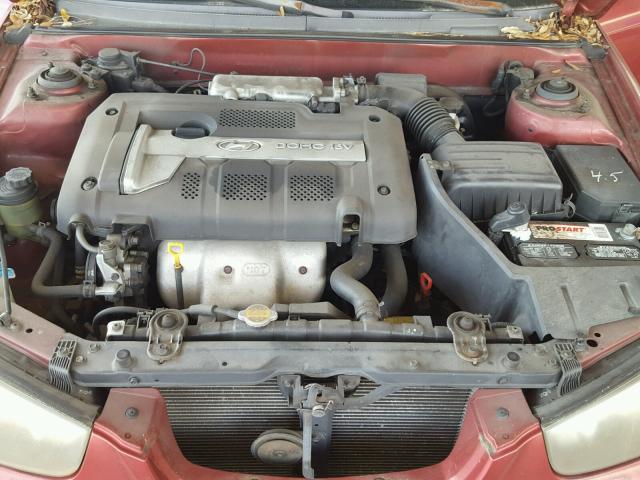 KMHDN45D73U645310 - 2003 HYUNDAI ELANTRA GL RED photo 7