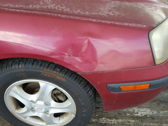 KMHDN45D73U645310 - 2003 HYUNDAI ELANTRA GL RED photo 9