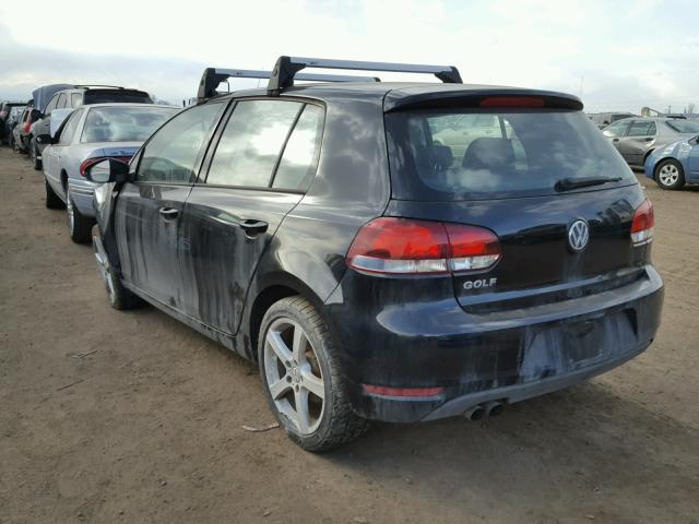 WVWDB7AJ9CW200923 - 2012 VOLKSWAGEN GOLF 黑色 照片 3