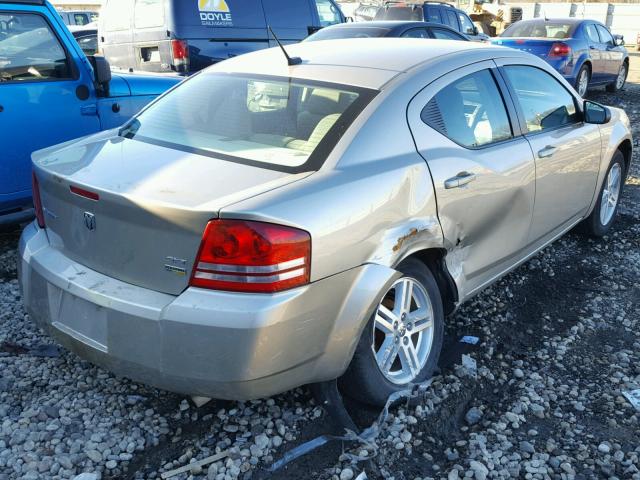 1B3LC56R68N242590 - 2008 DODGE AVENGER SX BEIGE photo 4