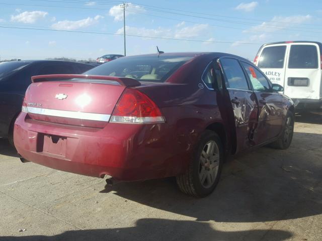 2G1WU581X69271440 - 2006 CHEVROLET IMPALA LTZ RED photo 4