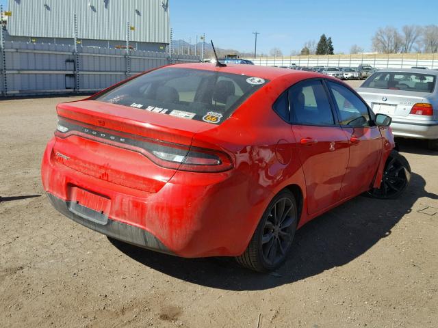 1C3CDFFA3GD816924 - 2016 DODGE DART SXT S RED photo 4