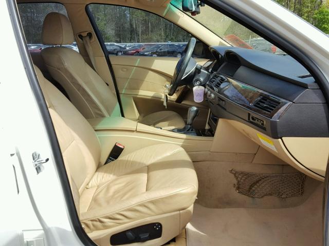 WBANA53565B858279 - 2005 BMW 525 I WHITE photo 5