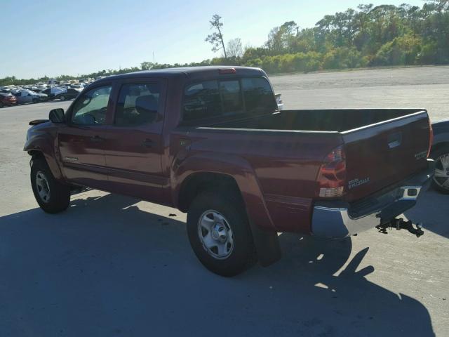 3TMJU62N16M023099 - 2006 TOYOTA TACOMA DOU MAROON photo 3