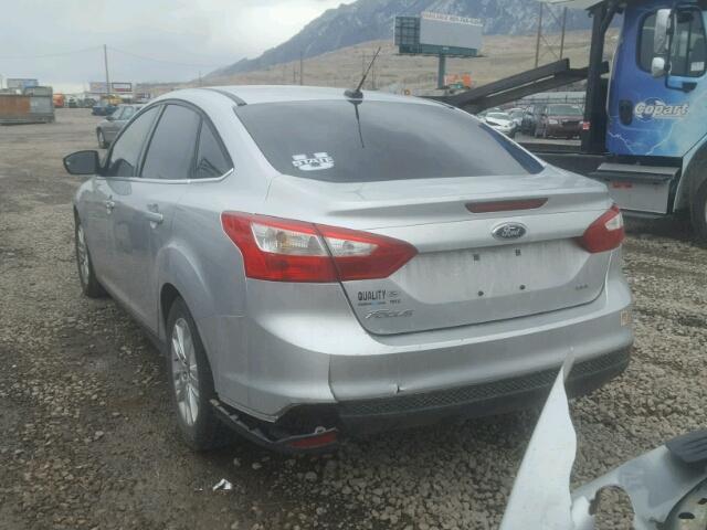 1FAHP3H2XCL367812 - 2012 FORD FOCUS SEL SILVER photo 3