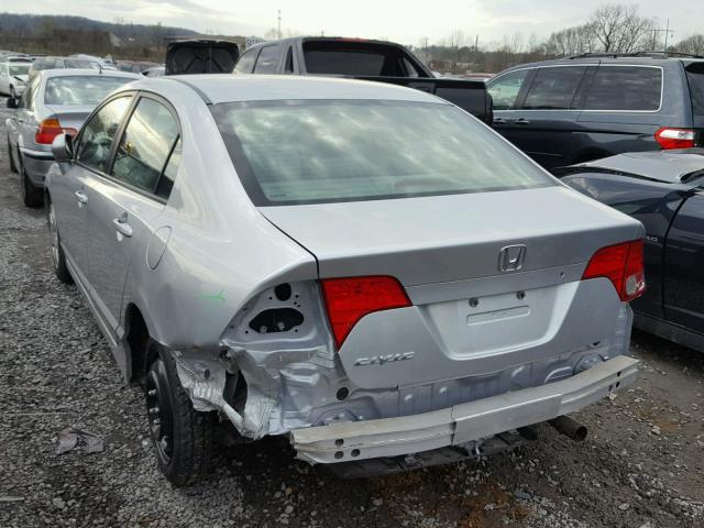 1HGFA16558L069049 - 2008 HONDA CIVIC LX SILVER photo 3