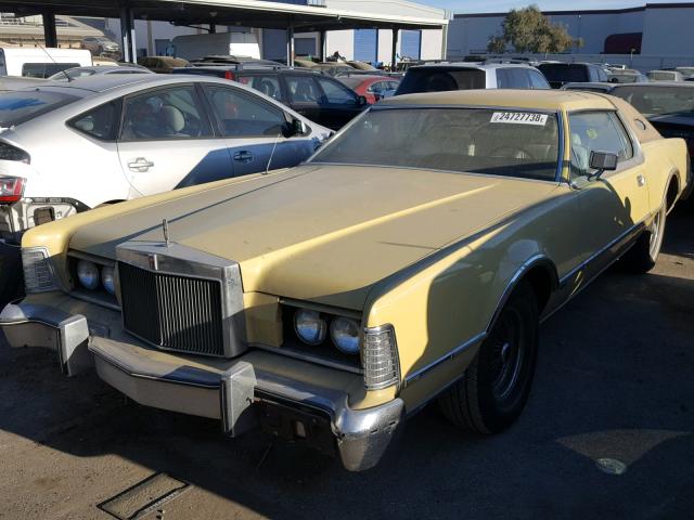 5Y89A890227 - 1975 LINCOLN CONTINENTA YELLOW photo 2