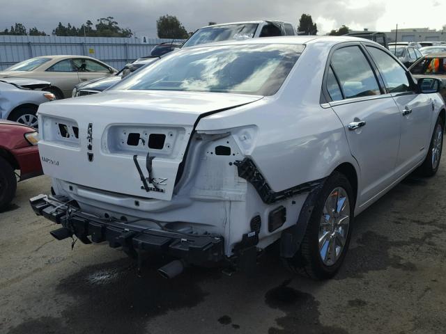 3LNDL2L30CR801828 - 2012 LINCOLN MKZ HYBRID WHITE photo 4