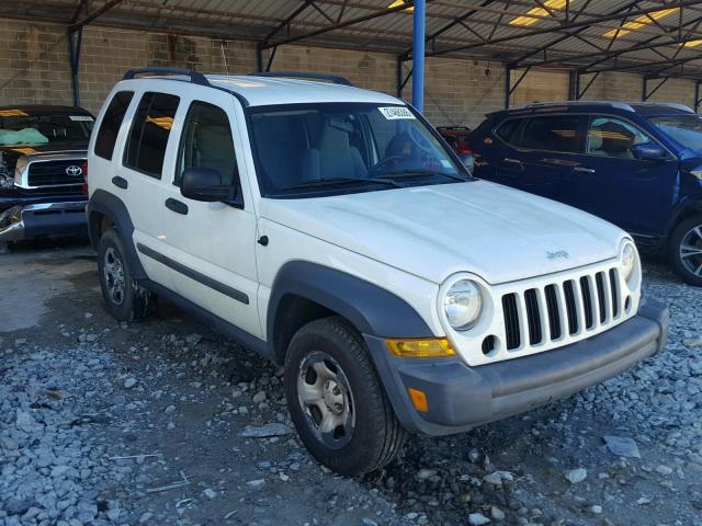 1J4GL48K16W250687 - 2006 JEEP LIBERTY SP WHITE photo 1