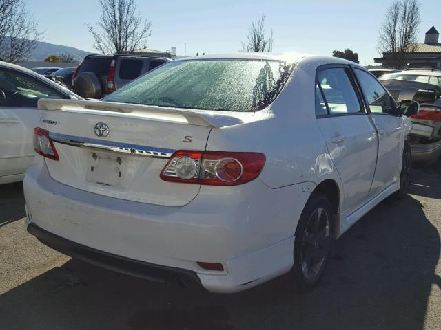 5YFBU4EE0CP047581 - 2012 TOYOTA COROLLA BA WHITE photo 4