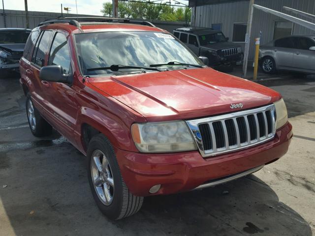 1J4GX58N84C231900 - 2004 JEEP GRAND CHER RED photo 1