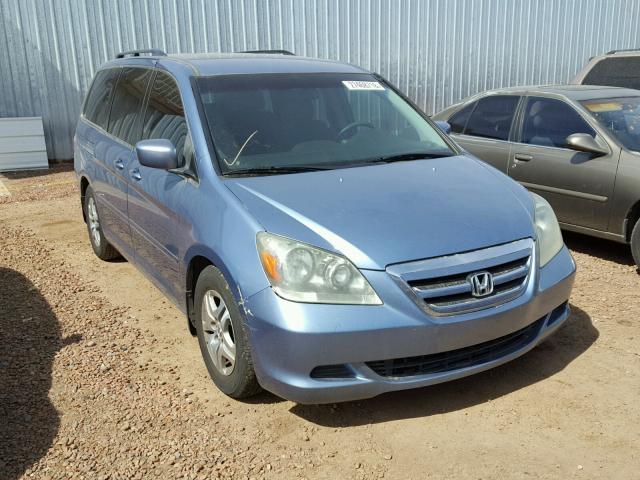 5FNRL38415B084359 - 2005 HONDA ODYSSEY EX BLUE photo 1