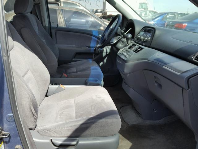 5FNRL38415B084359 - 2005 HONDA ODYSSEY EX BLUE photo 5